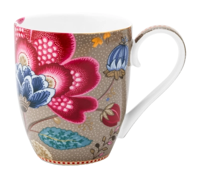 Pip Studio Blooming Tales Fantasy Mok Khaki Home XL (Set van 6)