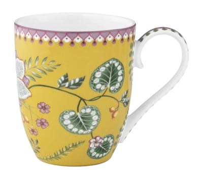 Pip Studio Lily & Lotus Mok Yellow Home Mug XL (Set van 6)