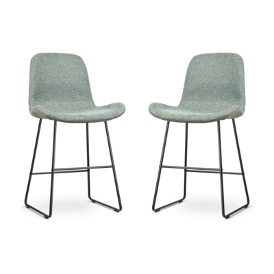 Nolon Nino-Fe Barkrukken Set van 2 - Zacht Groen - Zwart - 65 cm