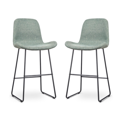 Nolon Nino-Fe Barkrukken Set van 2 - Zacht Groen - Zwart - 75 cm