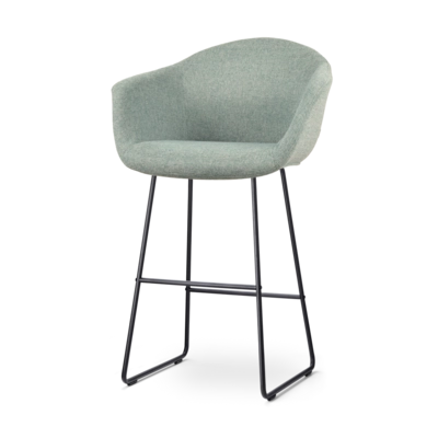 Nolon Nino-Otis Barkruk Zacht Groen - met Armleuning - Zwart - 75 cm