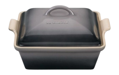Ovenschaal Le Creuset Heritage vierkant met deksel Flint 23 cm