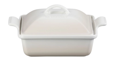 Ovenschaal Le Creuset Heritage vierkant met deksel Meringue 23 cm