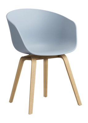 HAY About a Chair AAC22 Stoel - Laquered Oak - Slate Blue