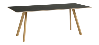 HAY CPH30 2.0 Eettafel - Eikenhout frame Black linoleum