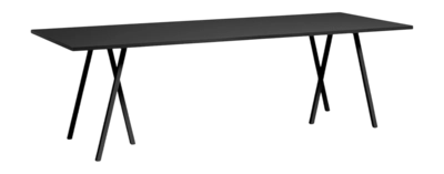 HAY Loop Stand Eettafel 250 x 92,5 cm - Zwart