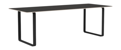 Muuto 70/70 Tafel Black Linoleum / Plywood / Black 225 x 90 cm