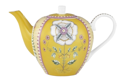 Pip Studio Lily & Lotus Tiles Theepot Yellow Home Tea Pot Large