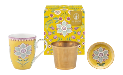 Pip Studio Lily & Lotus Theeset Yellow Home Tea For One