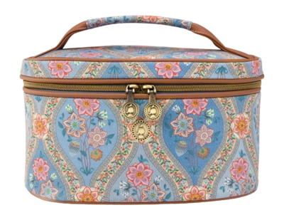 Pip Studio Bags Cleo Ornamento Beauty Case Dames en Heren Blue 26 x 16 x 16 cm
