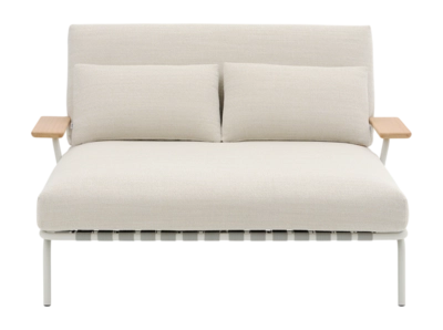 Muuto Settle Outdoor Tuinbank Grey Lounge Bed w. Armrest Laze 1