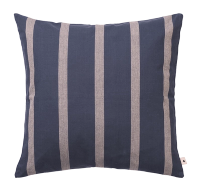 Ferm Living Strand Outdoor Sierkussen - Indigo Blue / Parchment
