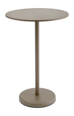 Muuto Linear Steel Tuintafel Taupe Round 70 x 70 x 105 cm