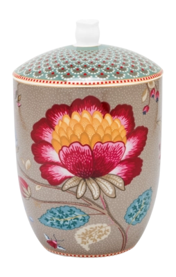 Pip Studio Blooming Tales Voorraadbus Khaki Home Storage Jar Fantasy