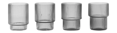 Ferm Living Ripple Glazen Set van 4